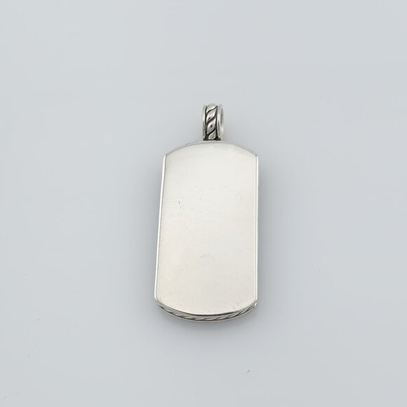 David Yurman Lapis Lazuli and Silver Men's Pendant - Picture 4 of 4